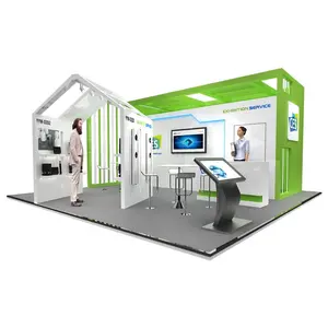 Exhibition Wall Wood Modular Design 10X10 10X20 Food Exhibition Booth Suppliers Quick Setup Modular Trade Show Display Stand
