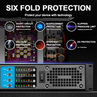 Amplificateur Audio Professionnel 600W 10000W 4 Canaux Puissant pour KTV Scène Concert Église