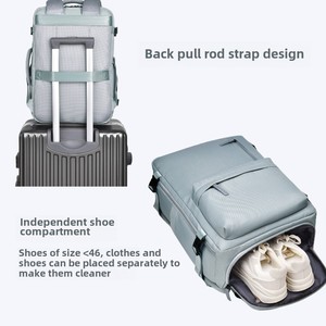 पुरुषों की महिलाओं के लिए उच्च अंत हल्के लैपटॉप बैकपैक बाहरी बड़ी क्षमता यात्रा बैग डबल कंधे पॉलिएस्टर अस्तर ऑक्फोर्ड - Product Image 4