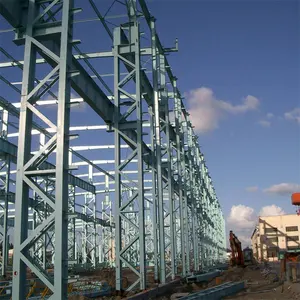 Estructura de marco de espacio de gran envergadura, armazón de acero alto prefabricado, techo de cobertizo de carbón seco, almacenamiento, gran oferta