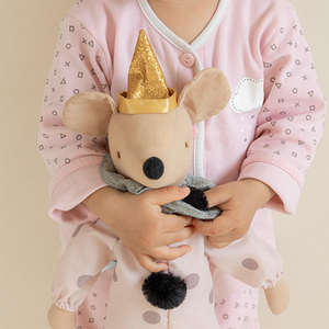 Poupée souris en tissu de coton faite à la main, vente en gros, style nordique, jouets mignons en coton et lin pour enfants - Product Image 4