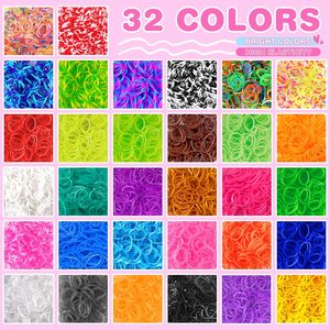 Kit de 15000+ élastiques pour métier à tisser en 32 couleurs, kit de fabrication de bracelets d'amitié DIY pour enfants, cadeaux pour filles, kit de démarrage pour métier à tisser - Product Image 2