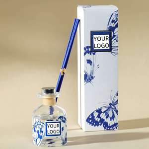 Bán buôn lọ thủy tinh sang trọng tự làm sậy khuếch tán thiết lập Phthalate miễn phí rượu miễn phí thân thiện với môi hương thơm tươi nhà - Product Image 1