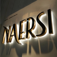 Carrey personalizado Metal retroiluminado Logo negocios iluminados signos pared Logo signo 3D canal carta signos Led al aire libre letrero