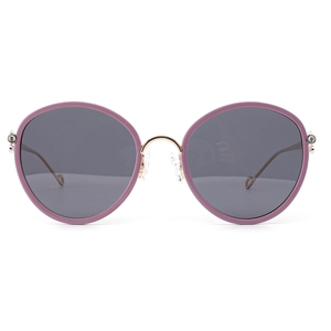 Gafas de Sol de acetato polarizadas redondas vintage con montura gris cristal personalizadas para mujeres y hombres - Product Image 5