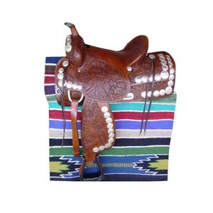 Producto de mayorista de sillín occidental de cuero genuino tallado a mano - Product Image 1