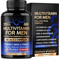 Compléments alimentaires multivitaminés quotidiens pour hommes en marque privée pour le bien-être général, l'immunité et la santé énergétique