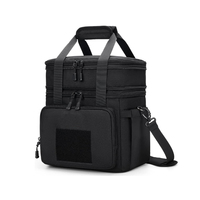 Grande boîte à lunch isotherme extensible à double compartiment pour adultes, sac à lunch tactique pour hommes pour le travail