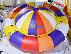 Gommone Gonfiabile Gigante Personalizzato di Alta Qualità per Acqua, Giocattolo Acquatico Girevole Trainabile, Disco Gonfiabile Galleggiante per Acqua in Vendita - Product Image 5