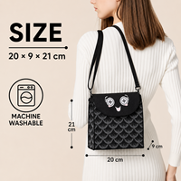 Sac à bandoulière noir luxueux de haute qualité pour femmes Sac à main à bandoulière à sangle unique pour femmes élégant à la mode et roman