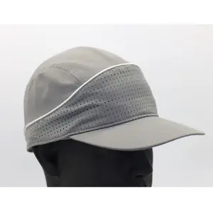 Logotipo personalizado ala curva sombrero de poliéster sin estructura al por mayor de secado rápido gorras deportivas de 6 paneles