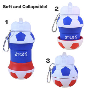 Bouteille d'eau pliable en silicone personnalisée pour enfants, motif <span class=keywords><strong>gourde</strong></span>, pour la saison de football 2026 - Product Image 2