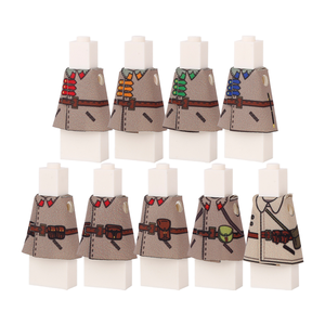 Moc WW2 Quân Đội Liên Xô Màu Đỏ Quân Đội Minifigs Khối Xây Dựng Nhựa Áo Khoác Phụ Kiện Cho Bé Trai Có Áo Lính Sĩ Quan - Product Image 1