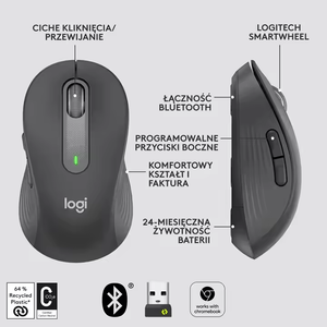 Vente chaude Original <span class=keywords><strong>Logitech</strong></span> <span class=keywords><strong>M650</strong></span> souris sans fil souris de bureau 400 Dpi 5 touches 10 mètres souris de portée de réception sans fil pour offre - Product Image 3