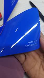 WRAP MASTER 1,52*18 Meter Hai blau PET Glanz Auto Vinyl Wrap Material Fahrzeug Wraps - Product Image 4