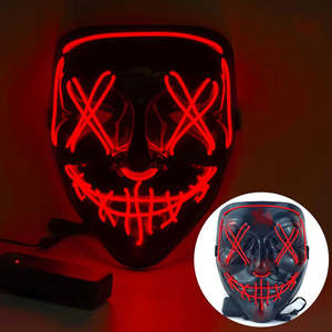 LED anonim <span class=keywords><strong>Hacker</strong></span> yüz maskesi EL işık-up V Vendetta süslü elbise maske parti ve Halloween Party Halloween için maskeli maske - Product Image 4