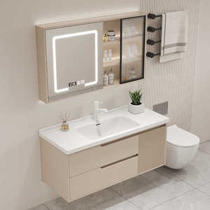 Wholesale Modern Luxury Bathroom Vanity Cabinet <b>Set</b> with <b>Melamine</b> Board Wash Basin Sink Furniture 2025 Hot Saling - Product Image 4