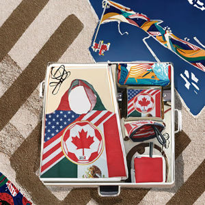 Bolsa de Mano Cuadrada Ligera Personalizable de Poliéster <span class=keywords><strong>Bieco</strong></span> con Impresión Digital para la Bandera Plegable de los Fanáticos de Canadá y México - Product Image 2