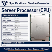 Processeur serveur Intel Xeon Gold 6314U, 32 cœurs, 64 threads, 2,30 GHz, 48 Mo de cache, FCLGA4189, 205 W, DDR4-3200, PCIe 4.0, Ice Lake SRKHL Tray