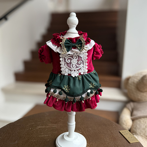 Vestido Navideño para Perros Pequeños con Lazo, Falda Tutú Floral para Mascotas, Ropa Transpirable de Verano para Perros, para <span class=keywords><strong>Chihuahua</strong></span>, Yorkie - Product Image 5