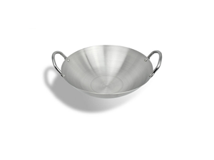 <span class=keywords><strong>Wok</strong></span> commercial KENGQ <span class=keywords><strong>en</strong></span> <span class=keywords><strong>acier</strong></span> <span class=keywords><strong>inoxydable</strong></span> de grande taille avec double poignée, capacité de 18 L, écologique, non revêtu, pour cuisinière à gaz de restaurant/hôtel - Product Image 3