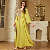 4220 modeste Abaya Kaftan Eid Abaya Dubaï Turquie musulman longues robes vêtements islamiques traditionnels