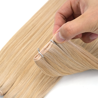 Extensiones de Cabello Humano con Trama Invisible de Doble Capa, Tipo Mariposa, con Orificios XO, Trama Doble