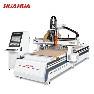 HUAHUA-máquina de fabricación de puertas de armario de cocina, enrutador de madera, ATC, CNC, SKG-812HZ, precio
