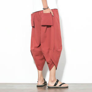 Summer Cotton <strong>Harem</strong> <strong>Pants</strong> Men Casual Hip Hop Trousers Cross Bloomers Calf-Length <strong>Pants</strong> Joggers Streetwear - Product Image 1