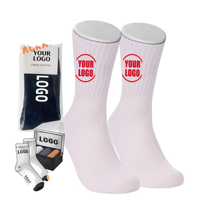 Chaussettes de sport personnalisées unisexes pour enfants, femmes et hommes, chaussettes de compression transparentes avec logo, chaussettes de football en coton et élasthanne - Product Image 2
