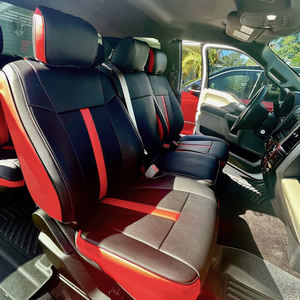 Housses <span class=keywords><strong>de</strong></span> siège complètes en cuir artificiel pour <span class=keywords><strong>Ford</strong></span> <span class=keywords><strong>F150</strong></span> F250 F350 F450 CrewCab SuperCrew 2001 à 2025, pour pick-up, entièrement couvrantes - Product Image 1