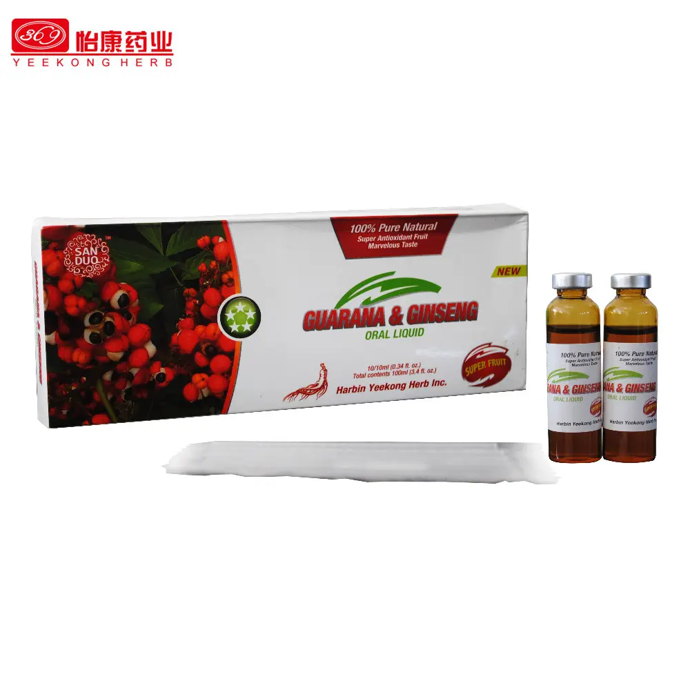 Doğal antioksidan meyve muhteşem tadı Guarana Ginseng oral sıvı yanık yağ ince cilt güzellik