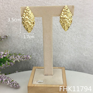 Yuminglai FHK11794, хит продаж, высокое качество, <span class=keywords><strong>18</strong></span> <span class=keywords><strong>k</strong></span> золотые ювелирные изделия комплект из элегантных итальянских шлепанцев леди колошения ежедневно носить серьги - Product Image 4