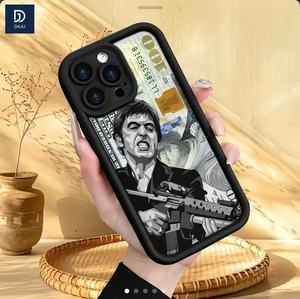 Coque de téléphone portable pour <span class=keywords><strong>iPhone</strong></span> 17 16 15 <span class=keywords><strong>14</strong></span> 13 12 Plus Pro Max 17 Air Gun Man, style créatif noir, coque <span class=keywords><strong>photo</strong></span>, coque arrière - Product Image 1