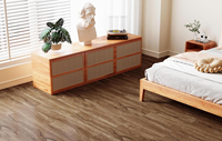 Revêtement de sol intérieur 2/4/6mm LVT WPC Chevron à chevrons SPC Parquet de sol imperméable en vinyle hybride pour salle de bain