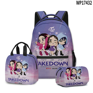 3D 新款跨境电影韩流女巫狩猎团背包、午餐袋、笔袋 3 件套 - Product Image 4