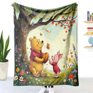 Manta de Sofá Moderna Personalizada de Felpa, Manta con Estampado de Personajes de Osos de Dibujos Animados, Suave, Ecológica y Usable - Product Image 2