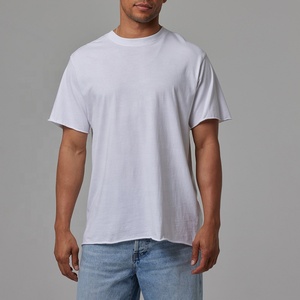 Tùy Chỉnh 100% Cotton T-Shirt Cho Nam Giới 220gsm Cộng Với Kích Thước Quá Khổ Cắt Thiết Kế Đồ Họa Polka Dot Mô Hình Dtg In Dệt Kim <span class=keywords><strong>Tee</strong></span> - Product Image 3