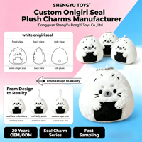 Pendentif en peluche personnalisé en forme de boule de riz de dessin animé, mignon et adorable, pour sac à dos, porte-clés, cadeau pour la vente en gros