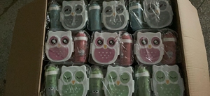 Boîte à lunch en plastique de dessin animé en gros avec cuillère, ensemble boîte à lunch écologique pour enfants avec bouteille d'eau - Product Image 4