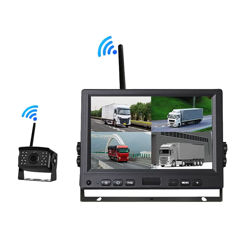 Digital Wireless Receiver 7 "on-board display 2.4G wireless transmitter AHD 720P Backup reverse camera for bus trucks