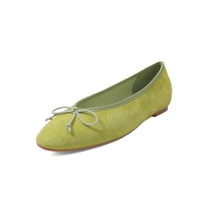 Single shoes for women <b>flat</b> sole spring new product genuine leather with butterfly knots on both the inside outside ballet shoes - Product Image 5