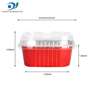 قابلة لإعادة التدوير ، حاوية كيك من رقائق الألومنيوم ، وعاء فلان مربع للحلويات ، أكواب فويل للخبز لجمع حفلات الزفاف - Product Image 2
