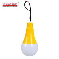 Accoalltop — ampoule solaire led 5w, batterie rechargeable, lampe portable, pour l'intérieur et l'extérieur