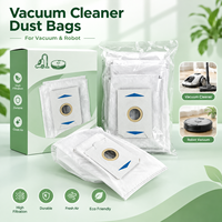 Sac à poussière pour aspirateur robot personnalisé, sac à poussière pour aspirateur robot en PP non tissé, filtre multi-couches avec connecteur en carton ou en plastique