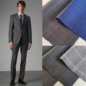 Tela para Trajes de <span class=keywords><strong>Hombre</strong></span>, Lana/Poliéster, Hilo Orgánico Teñido, Lana Merino Peinada para Chaquetas y Trajes - Product Image 1