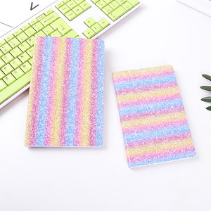 Cuaderno de tapa dura con purpurina colorida, diario para niñas, planificador de semana con hilo, Material de encuadernación de papel - Product Image 5