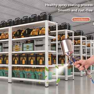 מתכוונן 5-שכבה ברזל מדפים אור החובה מסחרי תצוגת מתלה גובה-מערכת מתלה מתכת מתכווננת - Product Image 6