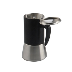 Cafetera Moka de Acero Inoxidable con Diseño Minimalista y Tapa para Preparar Café - Product Image 2