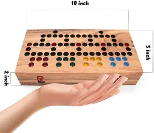 Wooden Backgammon Board Game Set for Adults and Kids - Classic Board Strategy Game